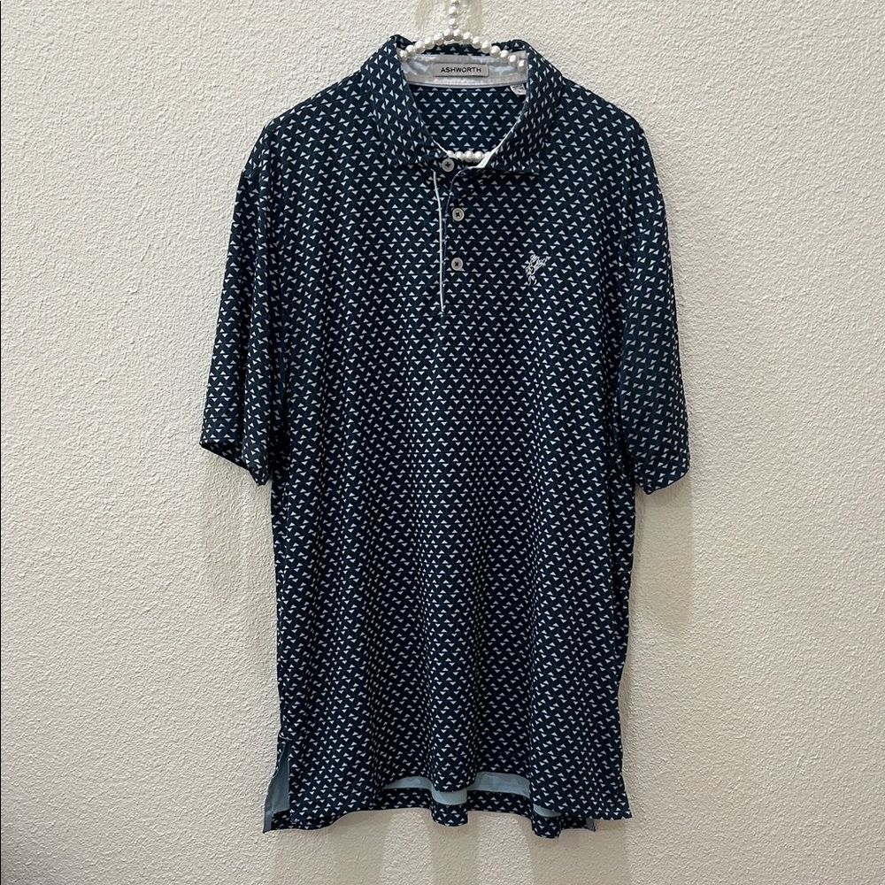 Ashworth Martini Glass Golf Polo Size Large